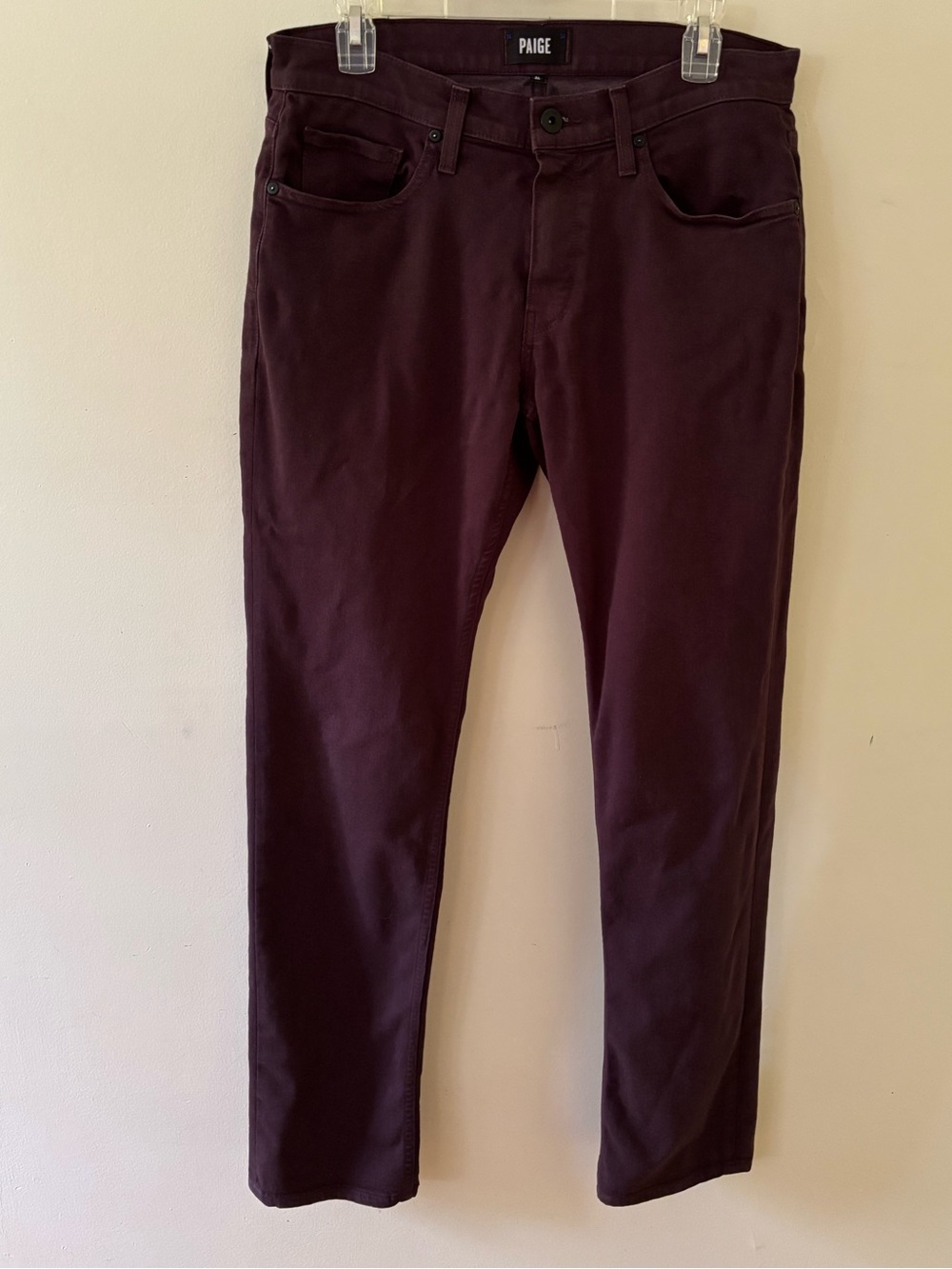 PAIGE federal STRETCH plum purple JEANS. 31 unisex men’s women’s